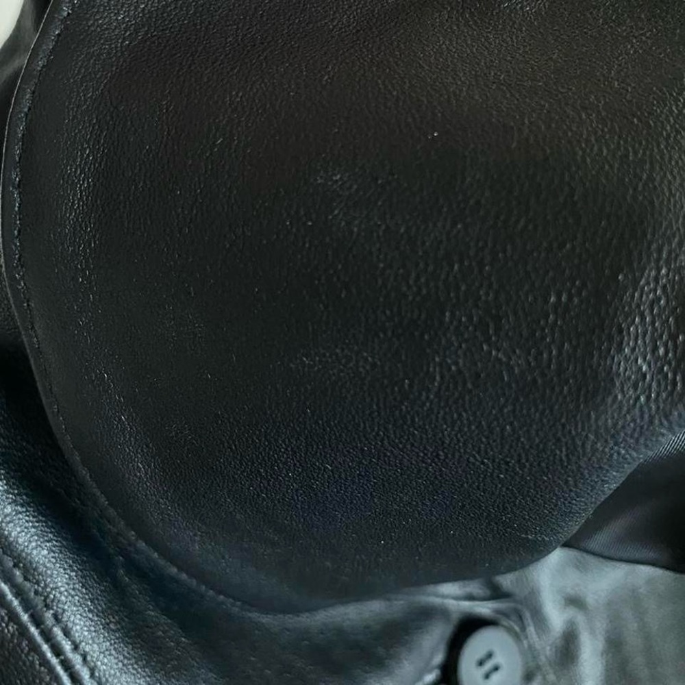 Vintage Y2K deadstock black leather jacket - Picture 3 of 8